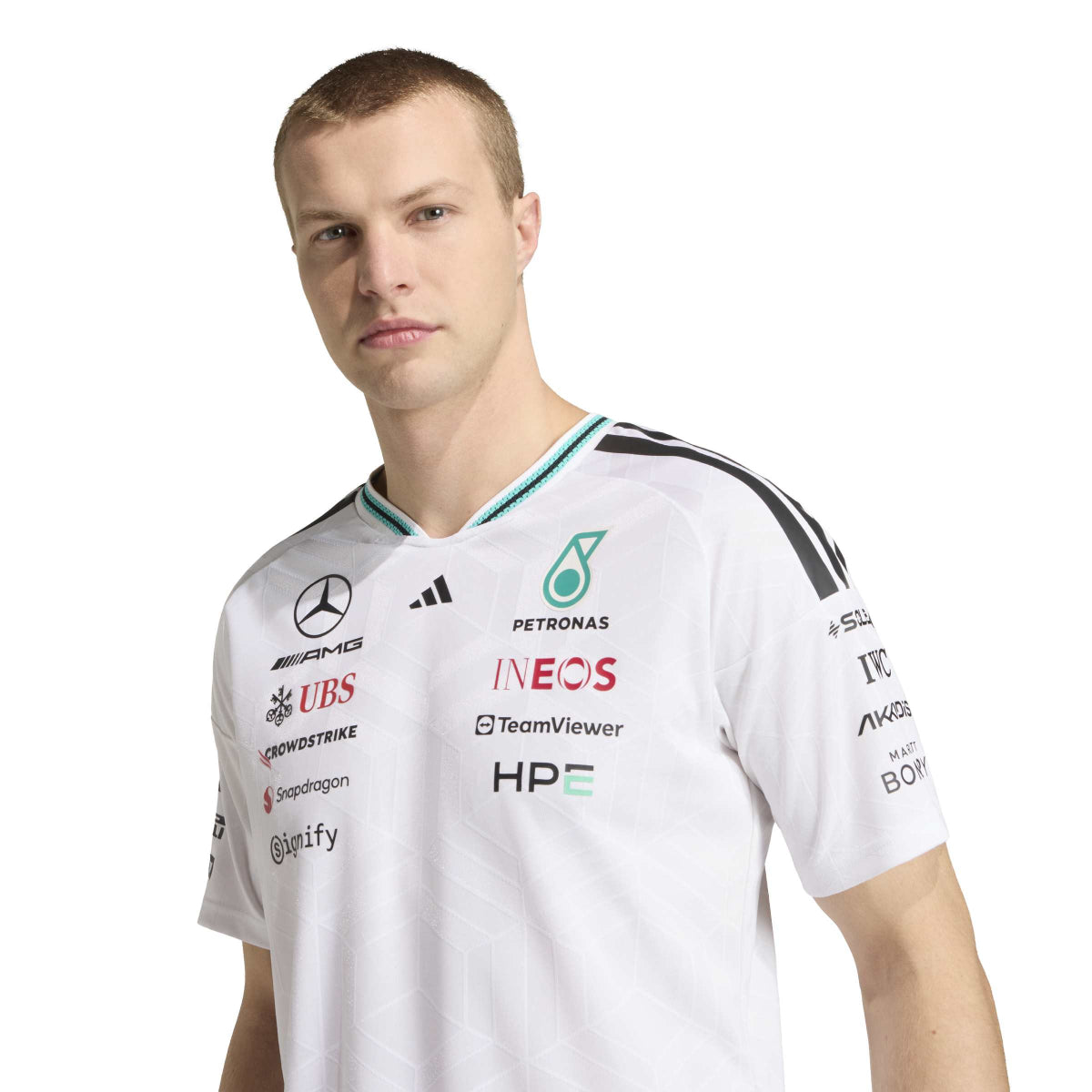 + Mercedes AMG Petronas F1 Team Driver Jersey Authentic 'White'