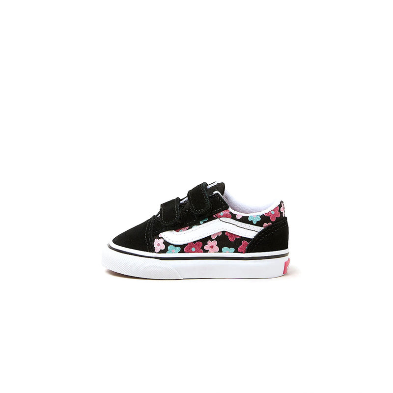 Toddlers Old Skool Hook & Loop 'Flower Glitter'