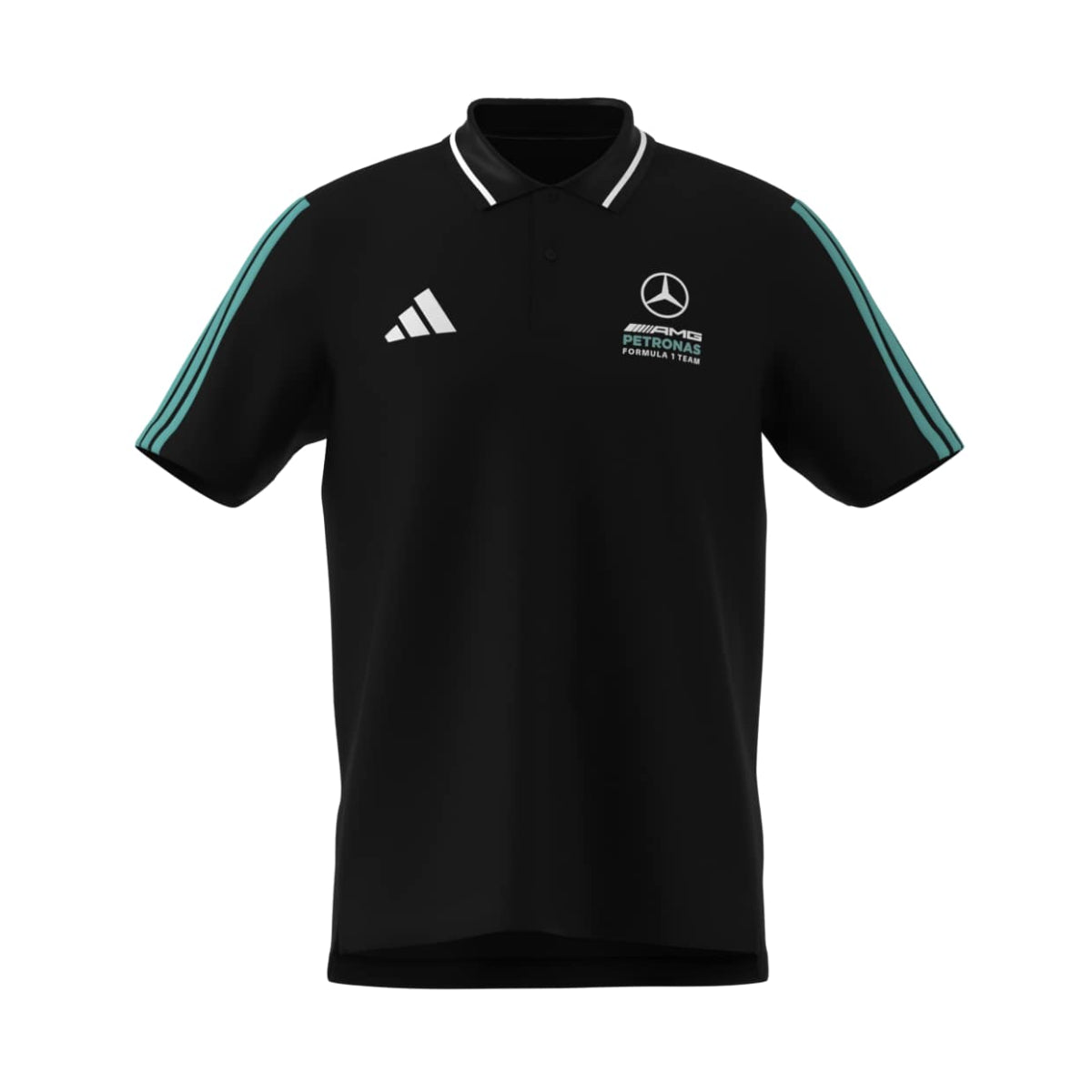 + Mercedes AMG Petronas F1 Team DNA Polo Tee 'Black Semi Mint Rush'