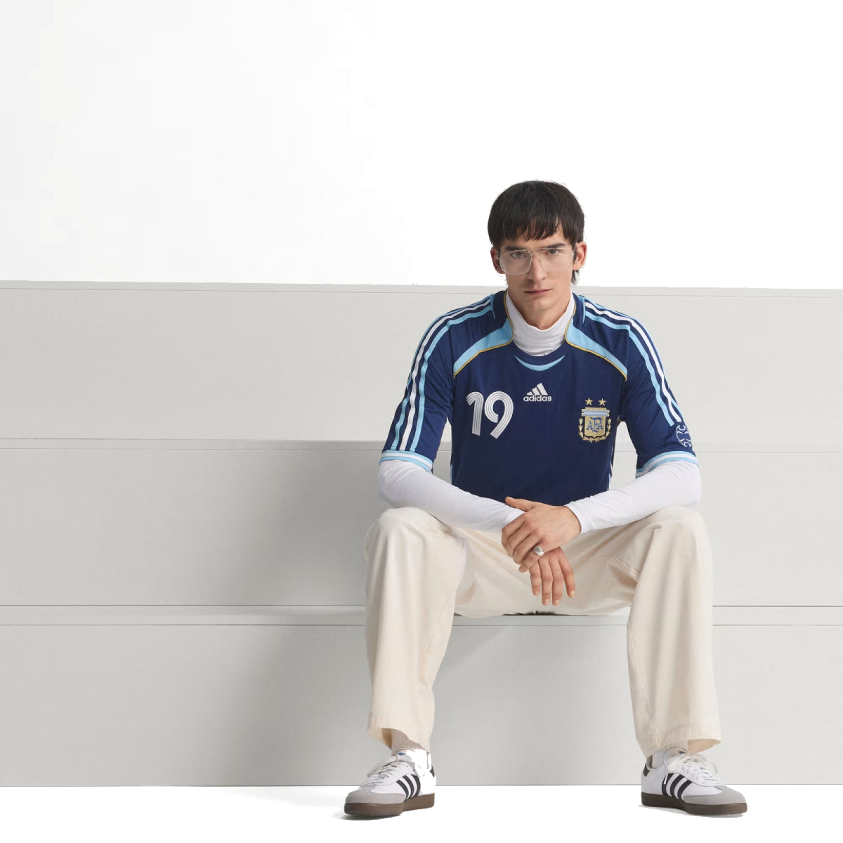 Argentina 2006 Messi Away Kit Tee 'Dark Blue'