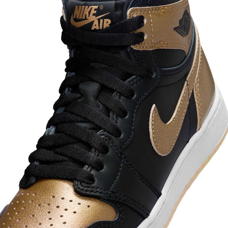 Kids Air Jordan 1 Retro High OG 'Black Metallic Gold'