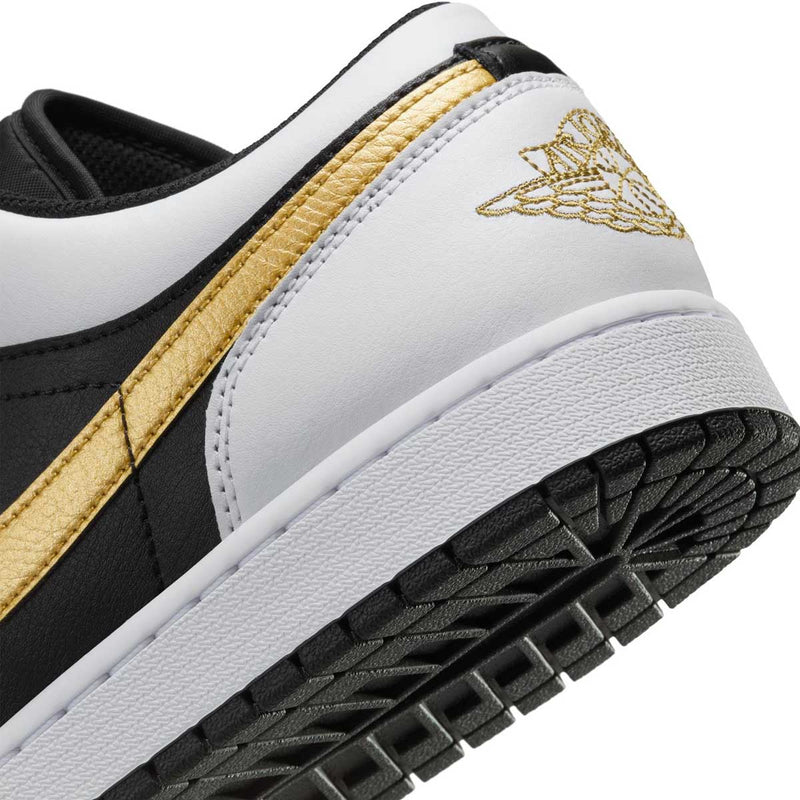 Air Jordan 1 Low 'White Black Gold Swoosh'