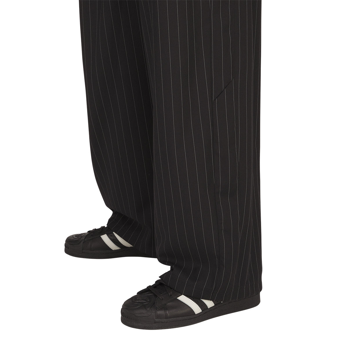 + Willy Chavarria Pinstripe Track Pant 'Black'