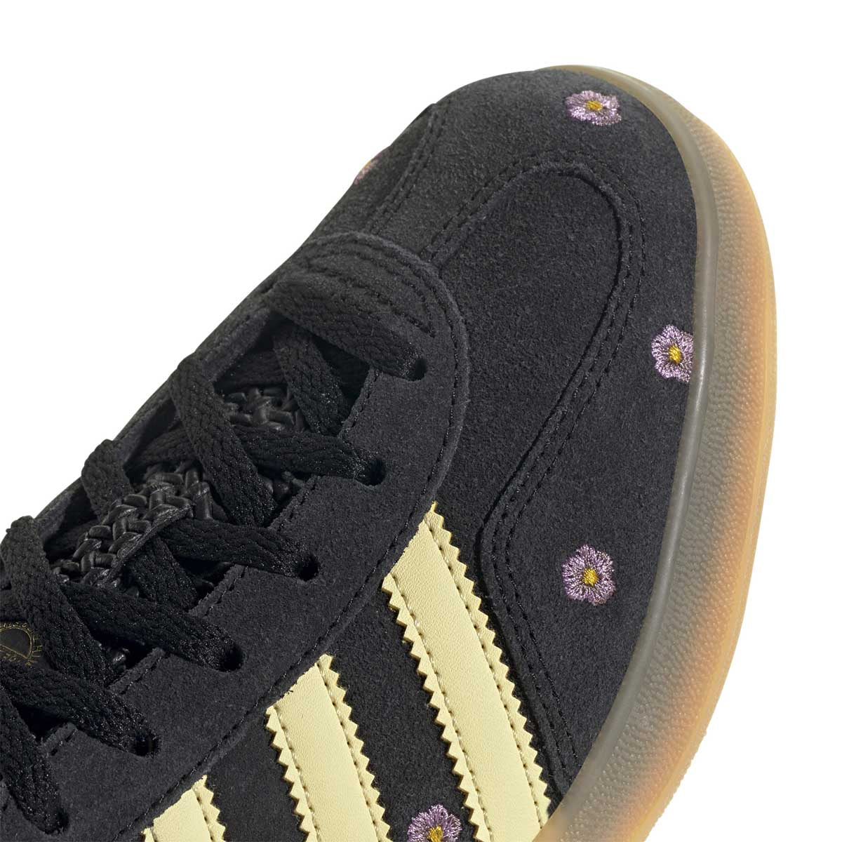 ★adidas★ Gazelle Indoor W Black Yellow IF4490 adidas Originals Gazelle Indoor W Black Floral Embroidery