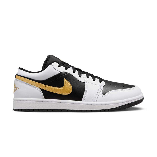 Air Jordan 1 Low 'White Black Gold Swoosh'