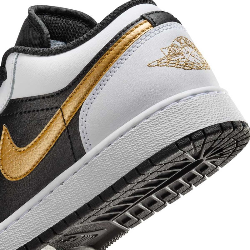 Kids Air Jordan 1 Low 'White Metallic Gold'