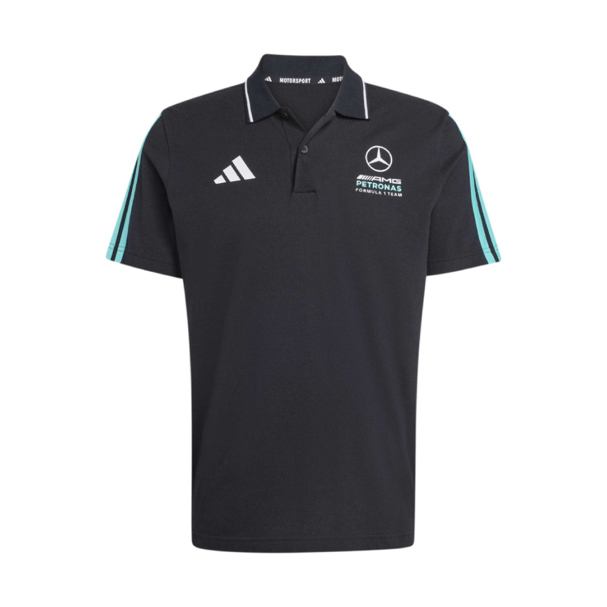 + Mercedes AMG Petronas F1 Team DNA Polo Tee 'Black Semi Mint Rush'