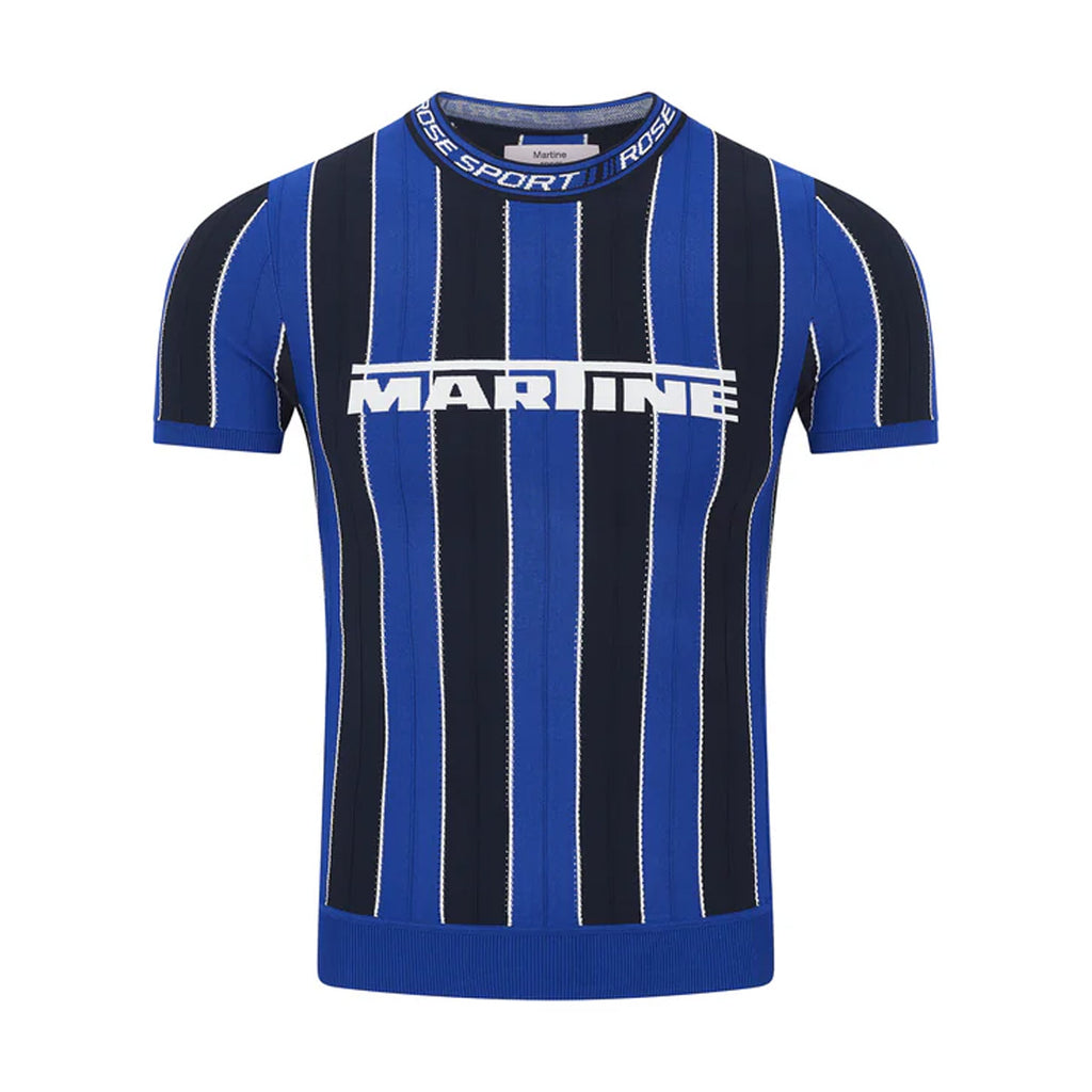 Martine Rose Logo Tight Tee 'Blue' – Limited Edt Martine Rose Logo Tight Tee 'Blue' – Limited Edt