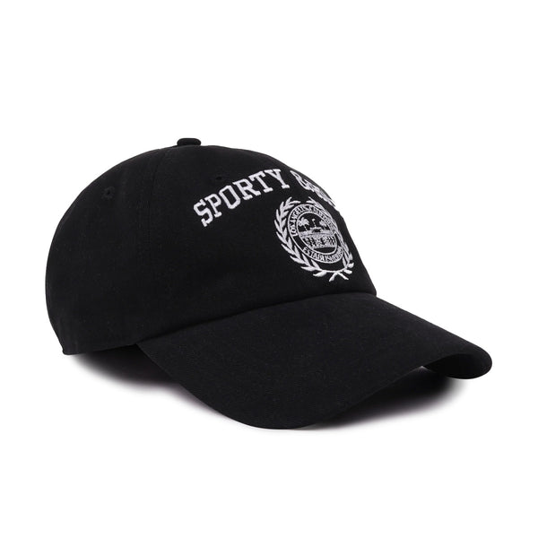 Varsity Crest Embroidered Hat 'Faded Black'