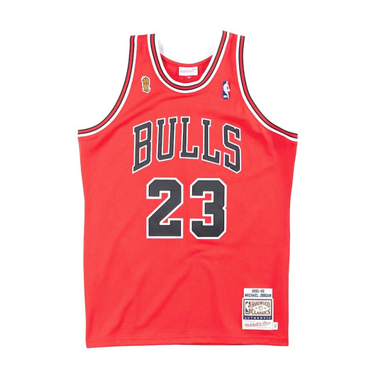 NBA Authentic Jersey Road Finals Chicago Bulls Michael Jordan 1995-96