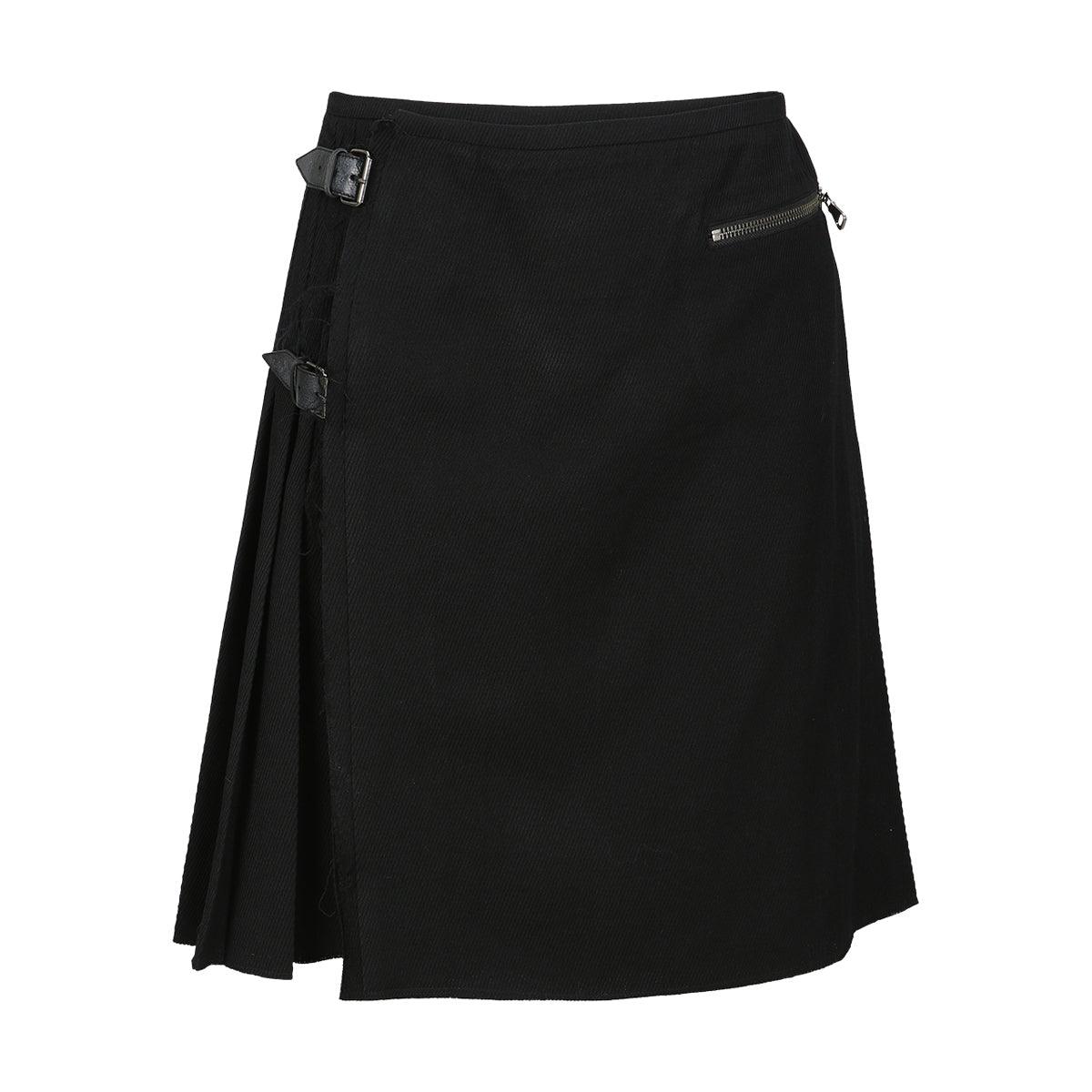 Camtton Twill Wool Kilt 'Black'