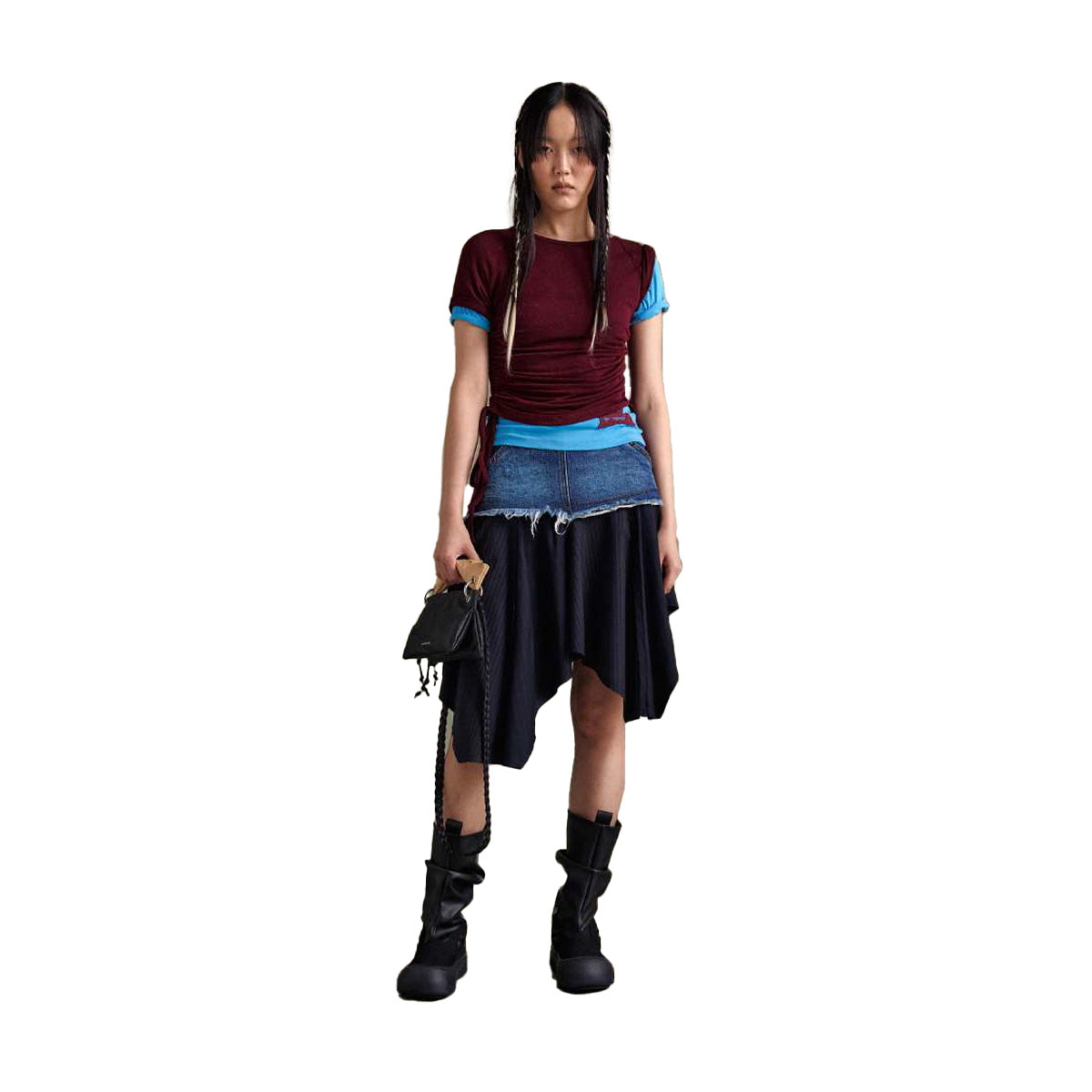 [Andersson Bell] DENIM COMBINATION FAIRY SKIRT★韓国人気 anderssonbell | DENIM COMBINATION FAIRY SKIRT
