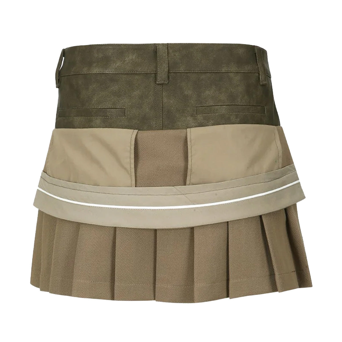 Inside Out Pleats Skirt 'Beige'