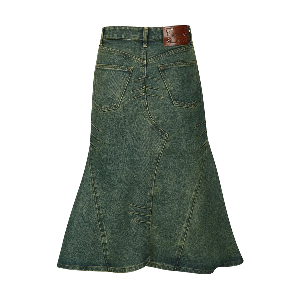 Custom Flare Layered Skirt 'Army Green'
