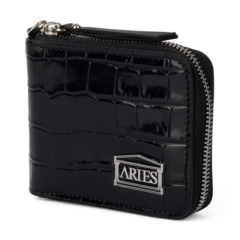Croc Studded Bobby Wallet
