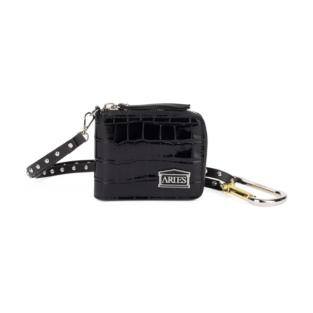 Croc Studded Bobby Wallet