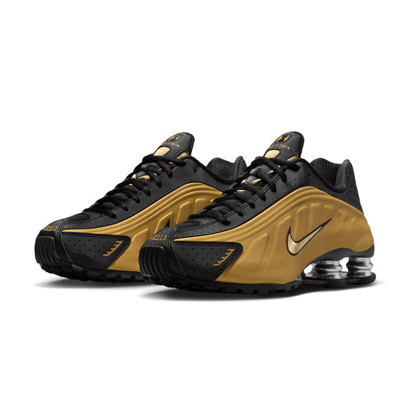 Wmns Shox R4 'Black Metallic Gold'