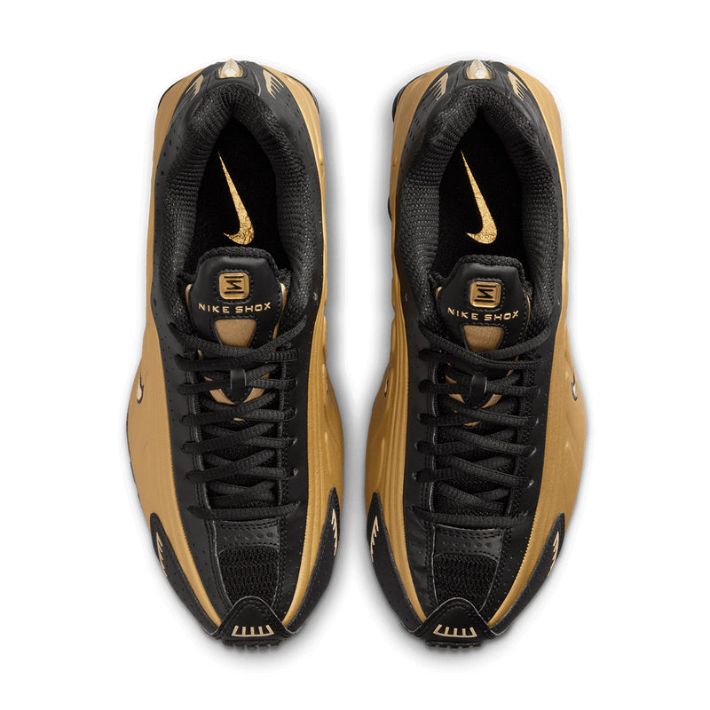 Wmns Shox R4 'Black Metallic Gold'