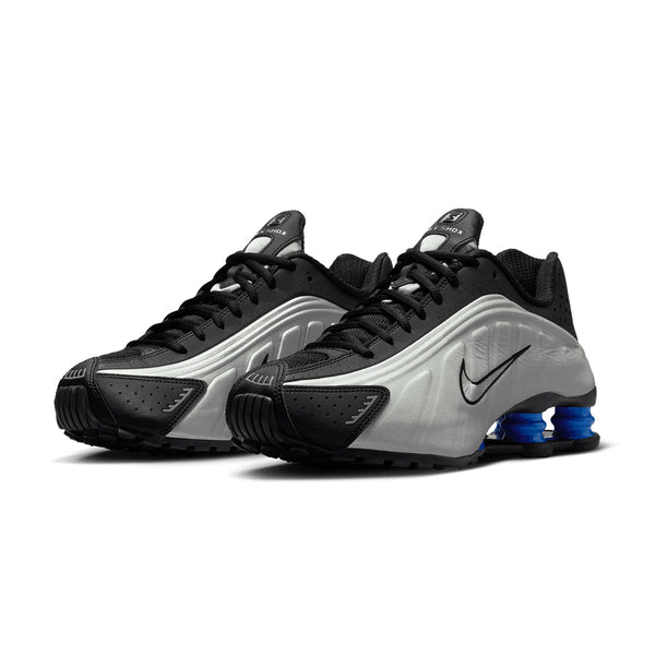 Wmns Shox R4 'Metallic Silver Black Racer Blue'