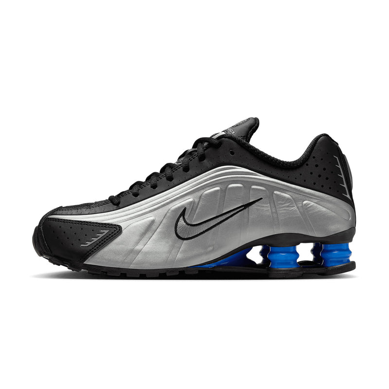 Wmns Shox R4 'Metallic Silver Black Racer Blue'