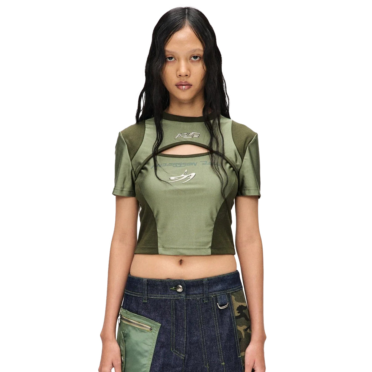 Wmns Cut-Out Racing Top 'Khaki'