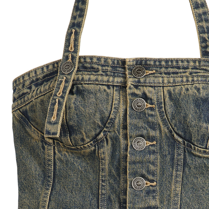 + Levi's Denim Corset 'Tinited Indigo'