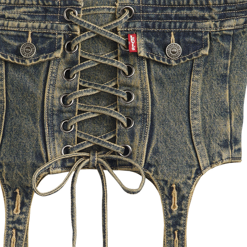 + Levi's Denim Corset 'Tinited Indigo'