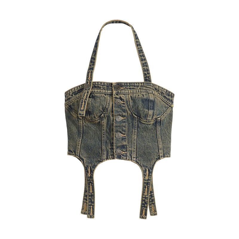 + Levi's Denim Corset 'Tinited Indigo'