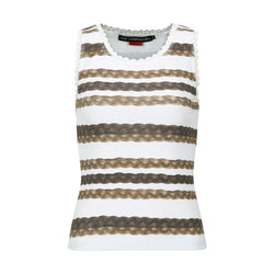 Hair Braid Stripe Tank Top 'Beige'