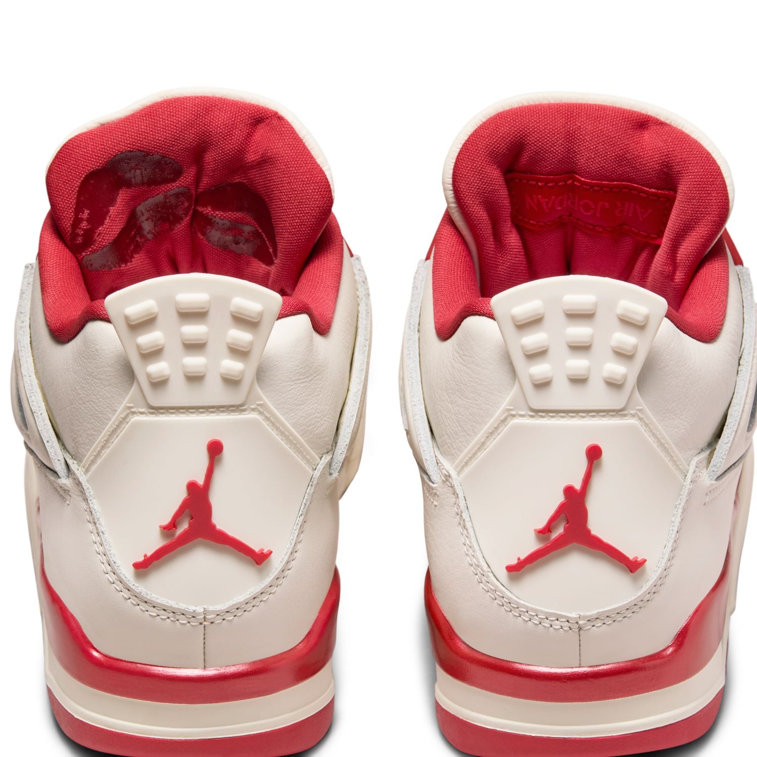 Wmns Air Jordan 4 Retro 'Pale Ivory and Tough Red'