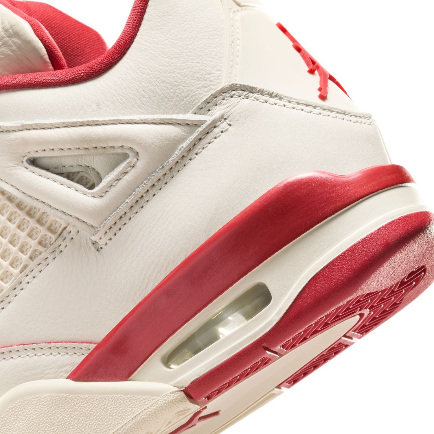 Wmns Air Jordan 4 Retro 'Pale Ivory and Tough Red'
