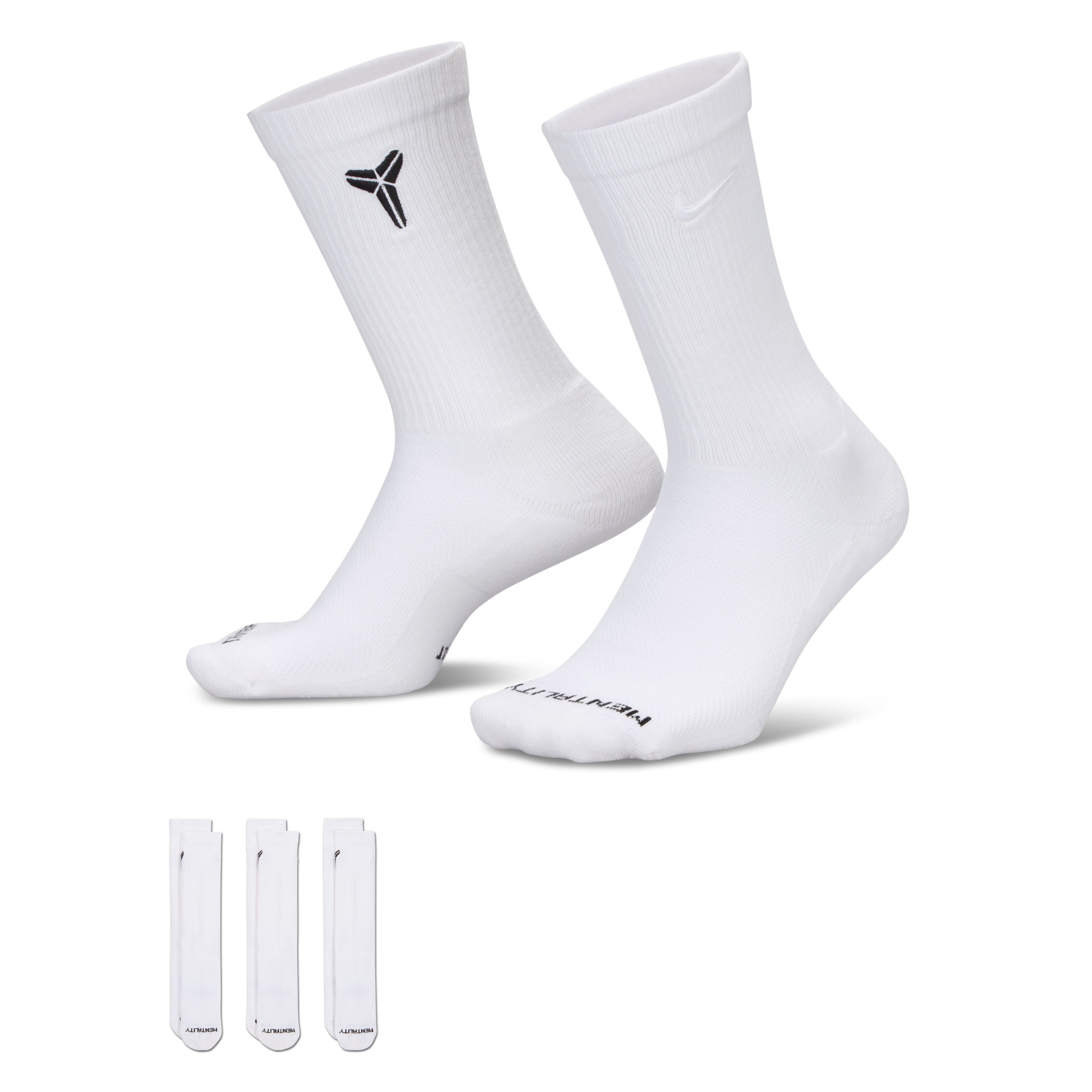 Kobe Everyday Elevated Crew Socks 'White'