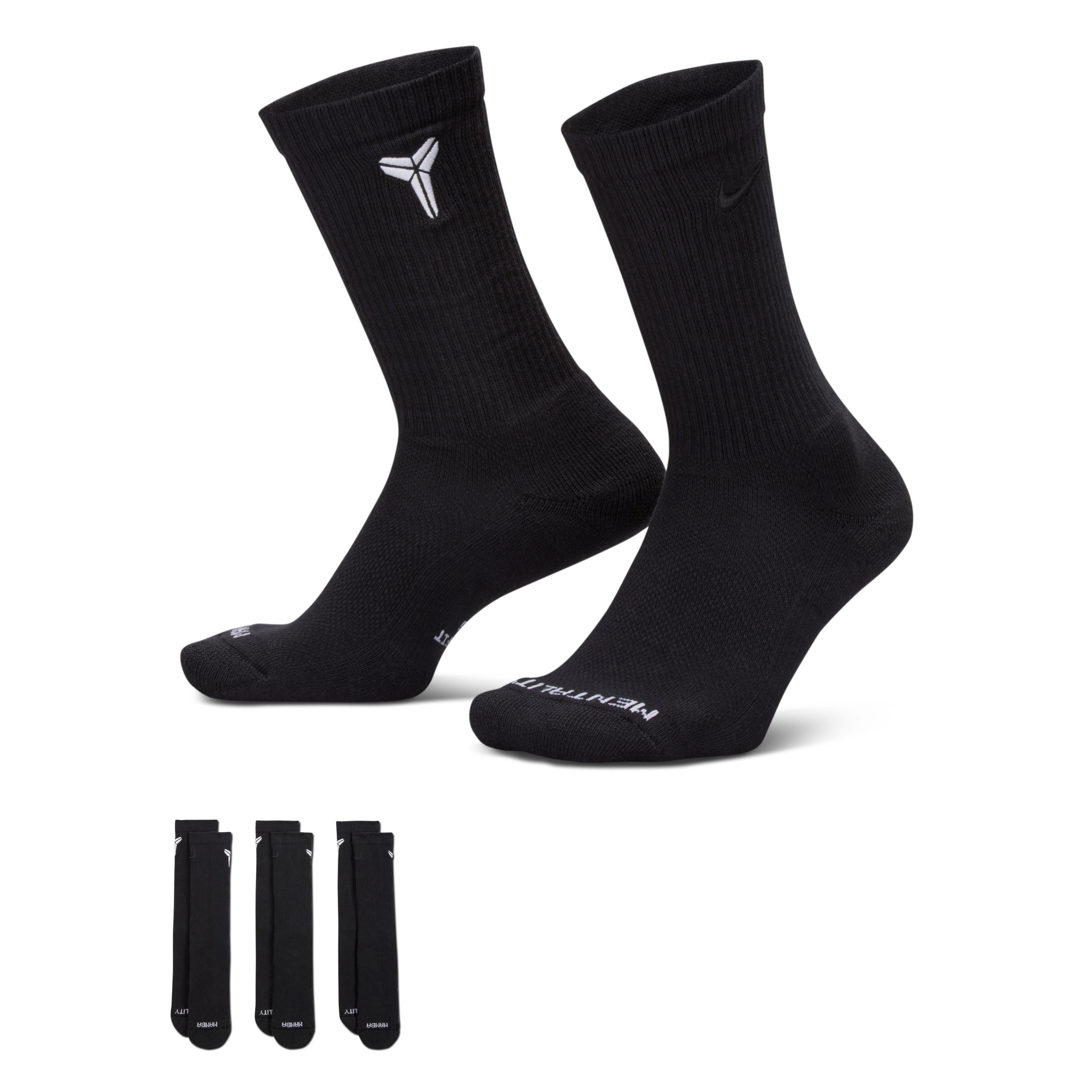 Kobe Everyday Elevated Crew Socks 'Black'