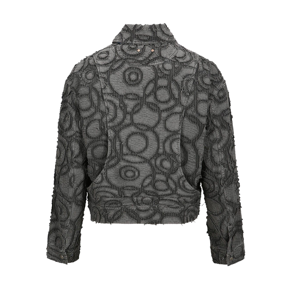 Burn-Out Dyed Zip-Up Jacket 'Charcoal'