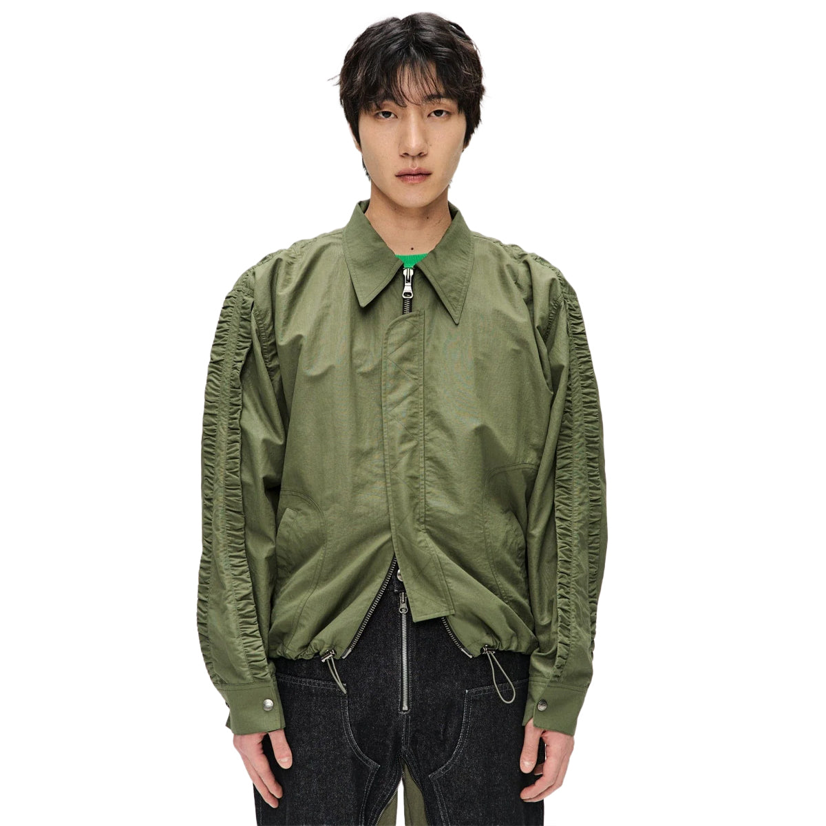 Cardigan Zip-Up Jacket 'Khaki'