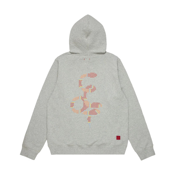 Snake Print Hoodie 'Grey'