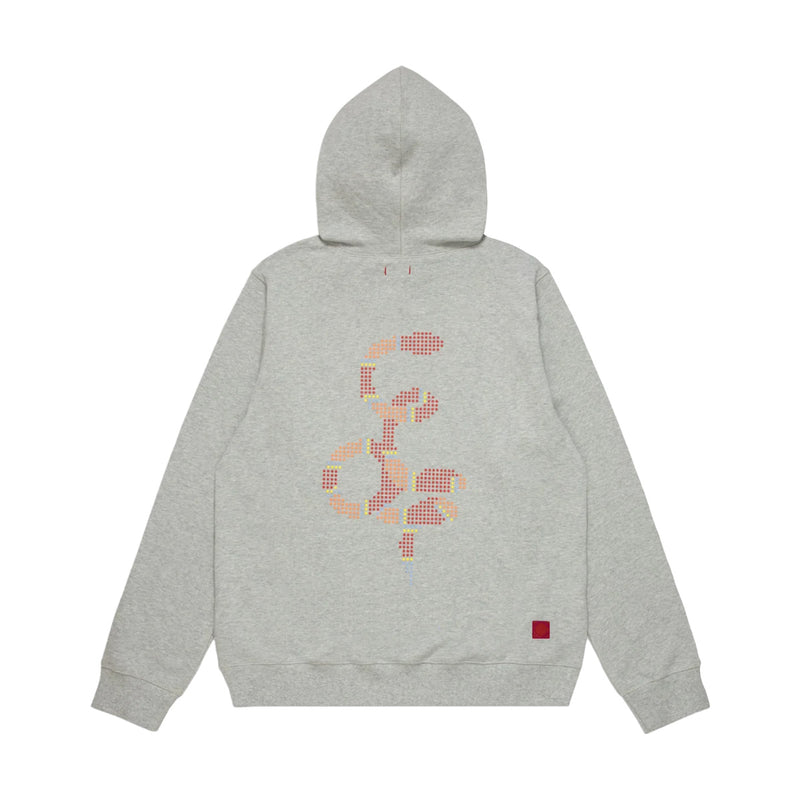 Snake Print Hoodie 'Grey'