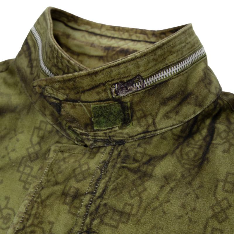 + TOLQ Printed Silk M-65 Jacket 'Olive'