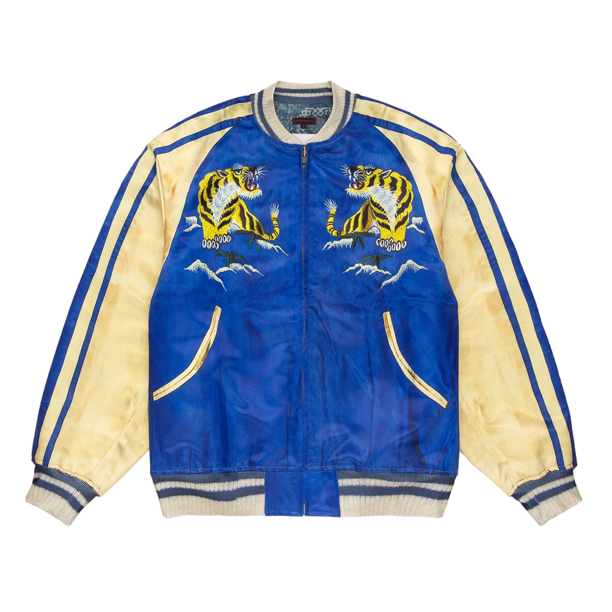+ TOLQ Printed Reversible Souvenir Jacket 'Blue'