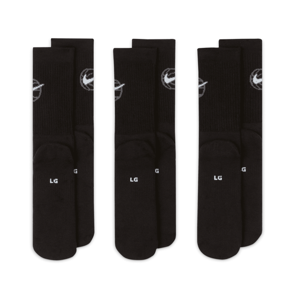Everyday Crew Baskbetall Sock 3-Pack 'Black'