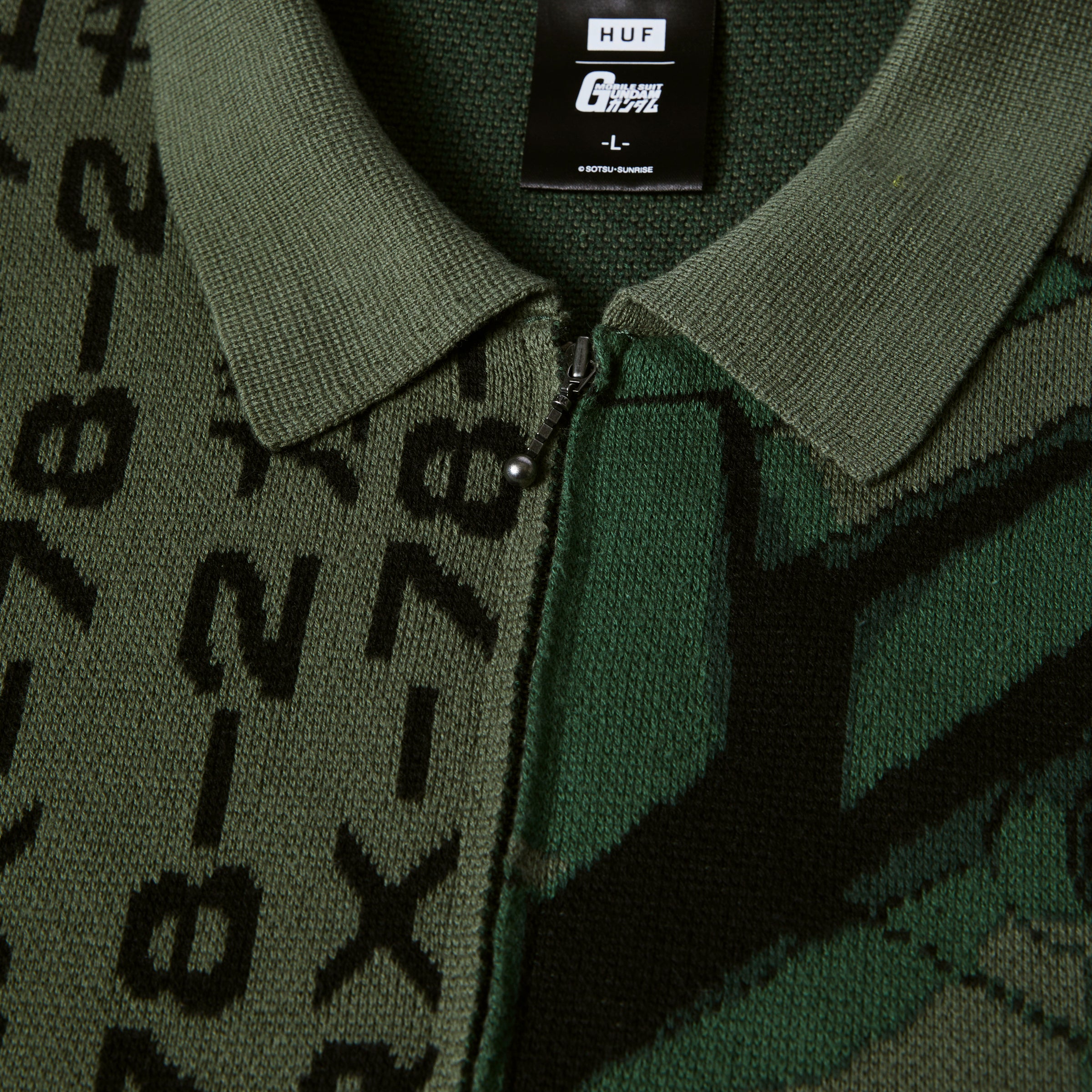 + Mobile Suit Gundam Destroy Gundam Zip Sweater 'Green'