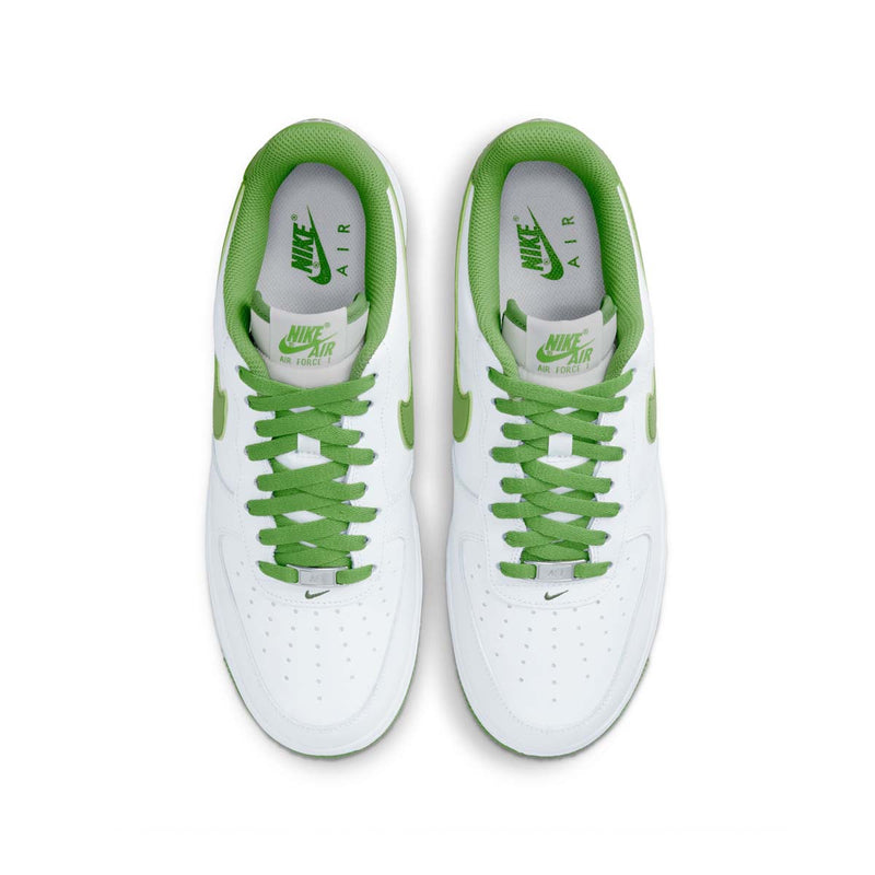 Nike mens Air Force 1 '07, White/Chlorophyll, 10.5
