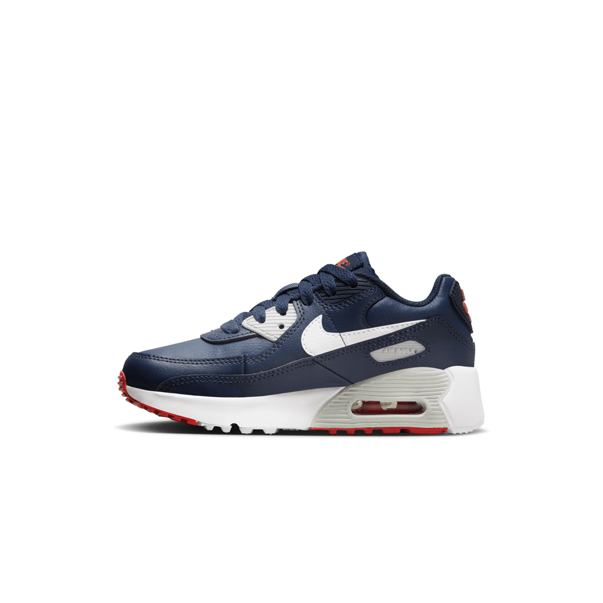 Nike Kid s Air Max 90 LTR White Midnight Navy Limited Edt
