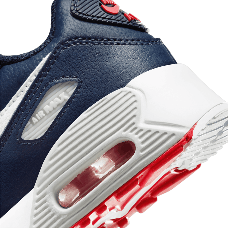 Nike Kid s Air Max 90 LTR White Midnight Navy Limited Edt