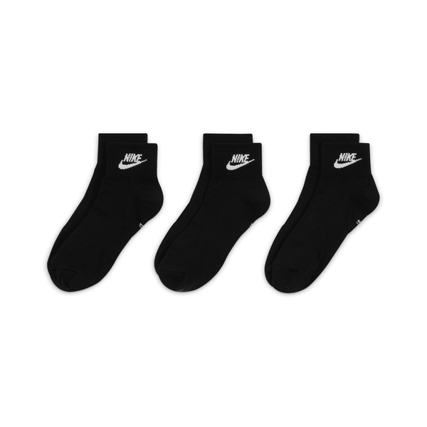 Everyday Essential Ankle Socks 3-Pack 'Black'