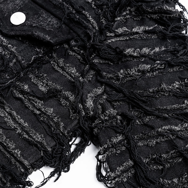 Destroyed Washed Denim Jacket 'Black'