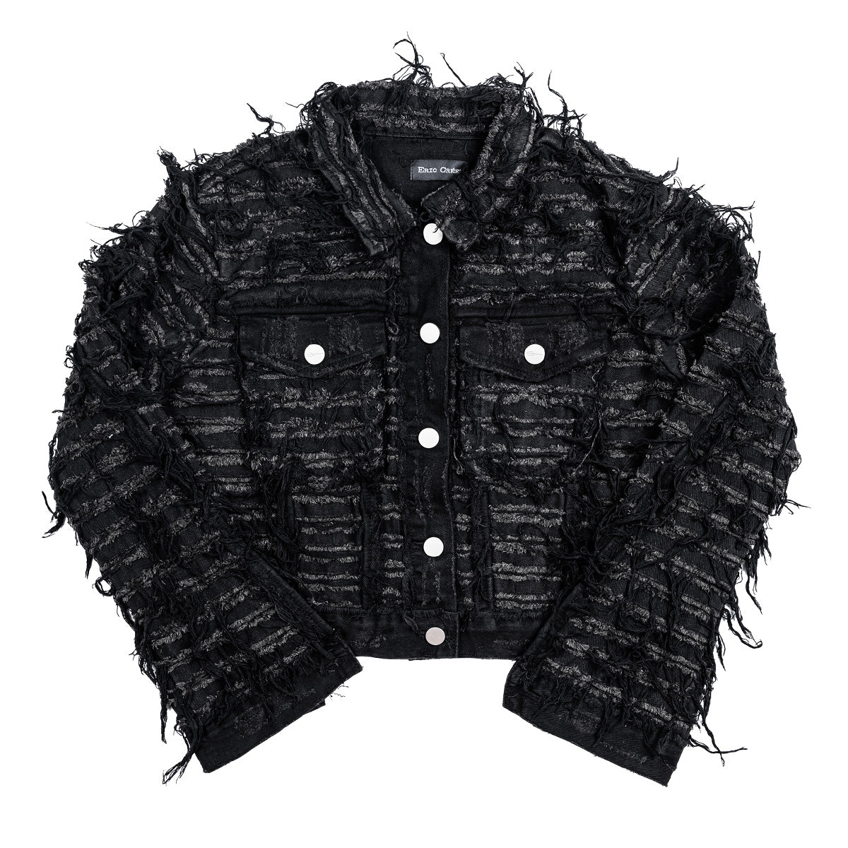 Destroyed Washed Denim Jacket 'Black'