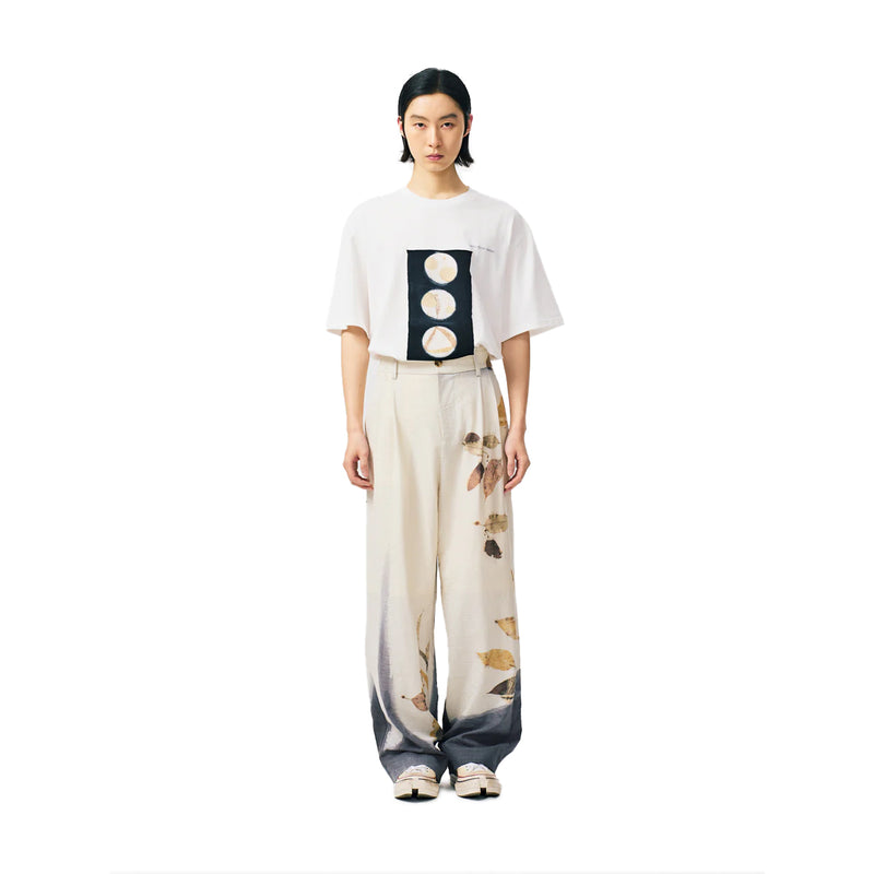 Natural Plant Dye Pants 'White Blue'