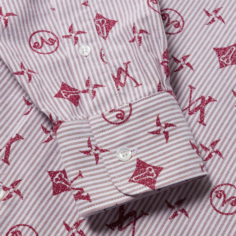 Monogram Oxford Stripe Shirt 'Brick'