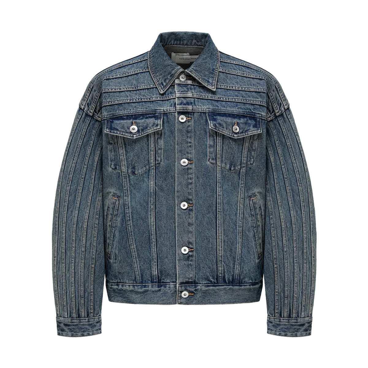 Feng Chen Wang Deconstructed Oversized Denim Jacket 'Blue